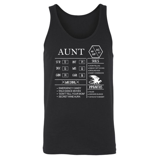 Aunt Stats Unisex Jersey Tank - Black - 1