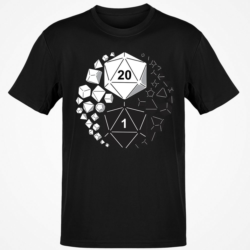 Gaming Yin Yang T-Shirt - Black - 1