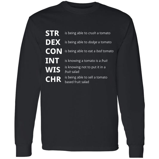 Tomato Stats – RPG Meme Edition - Black - 1