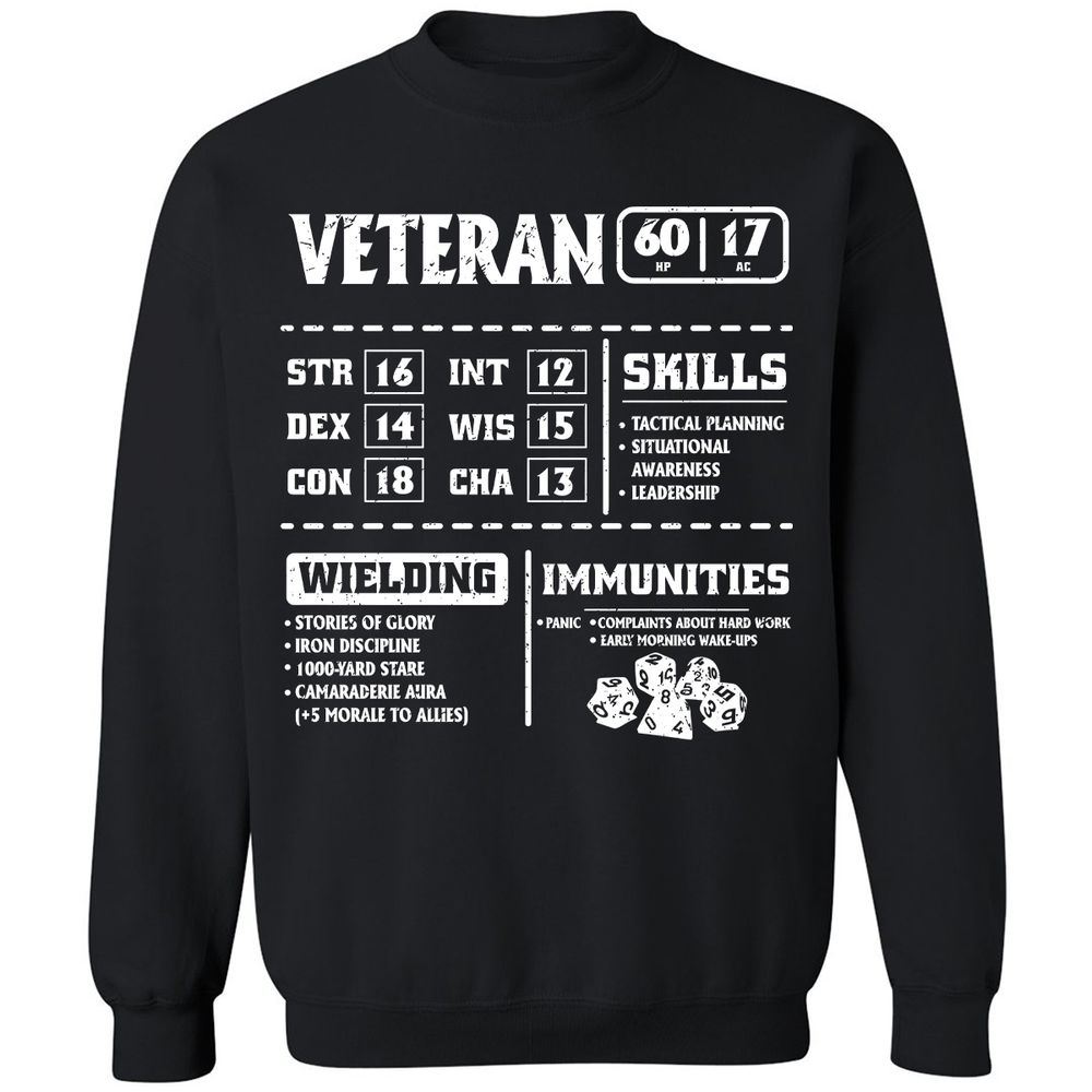 Veteran New Ver. Classic Unisex Sweatshirt - Black - 1