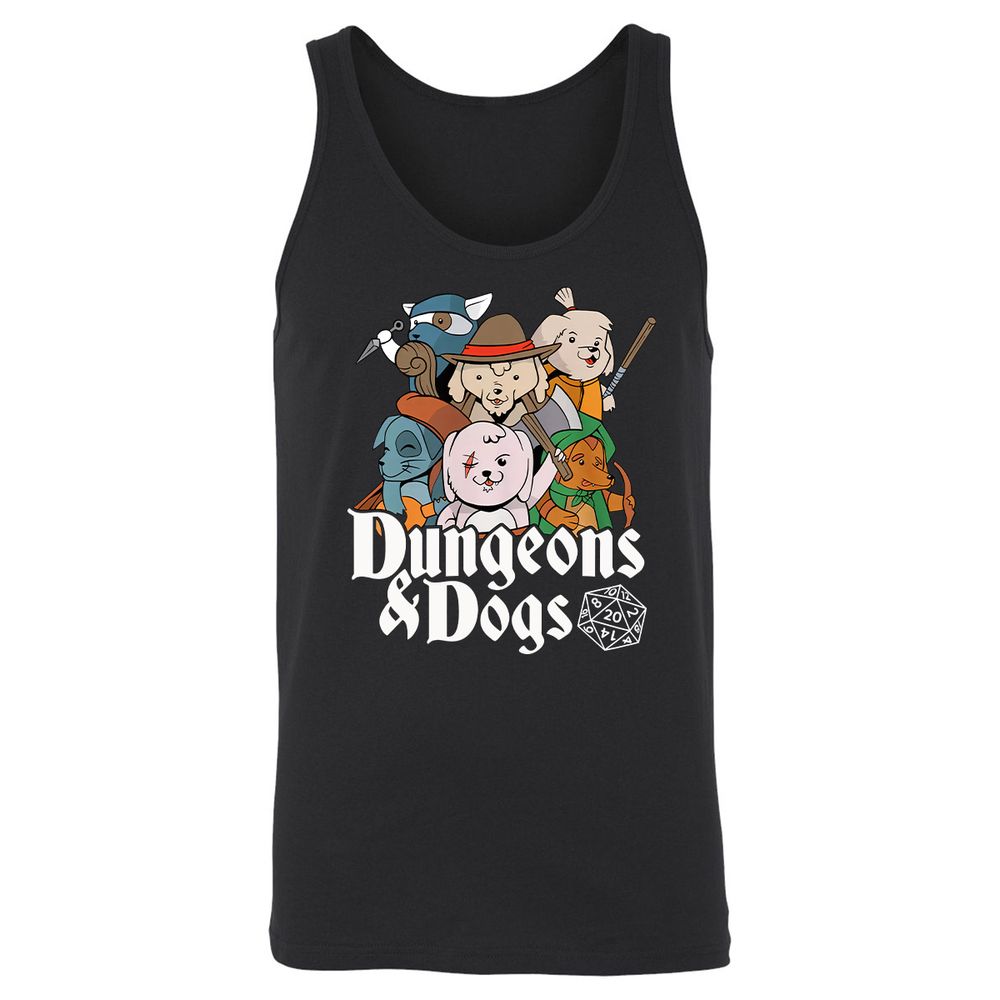 Dungeons & Dogs Unisex Jersey Tank - Black - 1