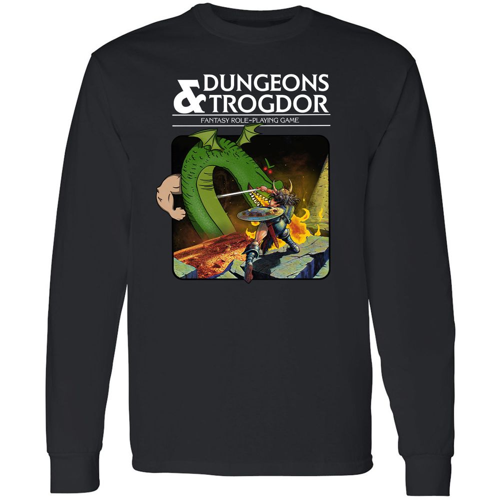 Trogdor Long Sleeve T-Shirt - Black - 1