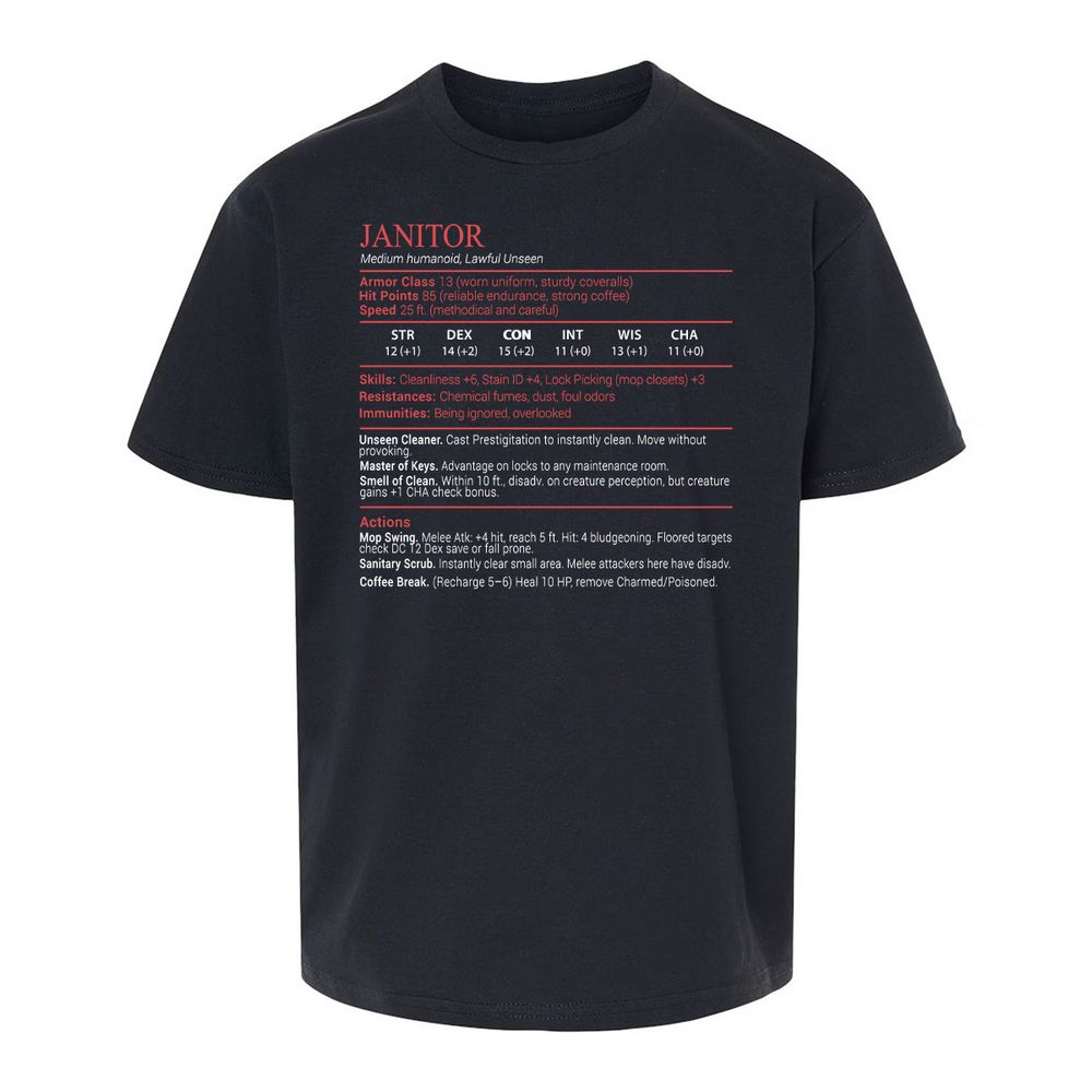 Janitor Stats Block - Black - 1
