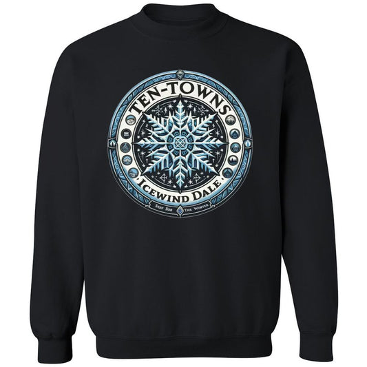 Ten-Towns Icewind Dale Classic Unisex Sweatshirt - Black - 1