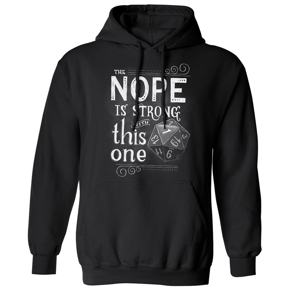 The NOPE is Strong with This One Classic Unisex Hoodie - Black - 1