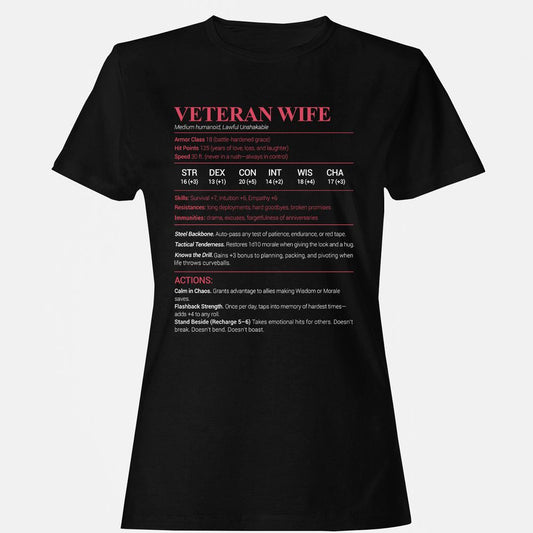 Veteran New Women's T-Shirt - Black - 1