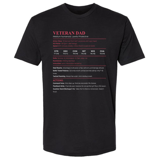 Veteran Dad Premium Unisex T-Shirt - Black - 1