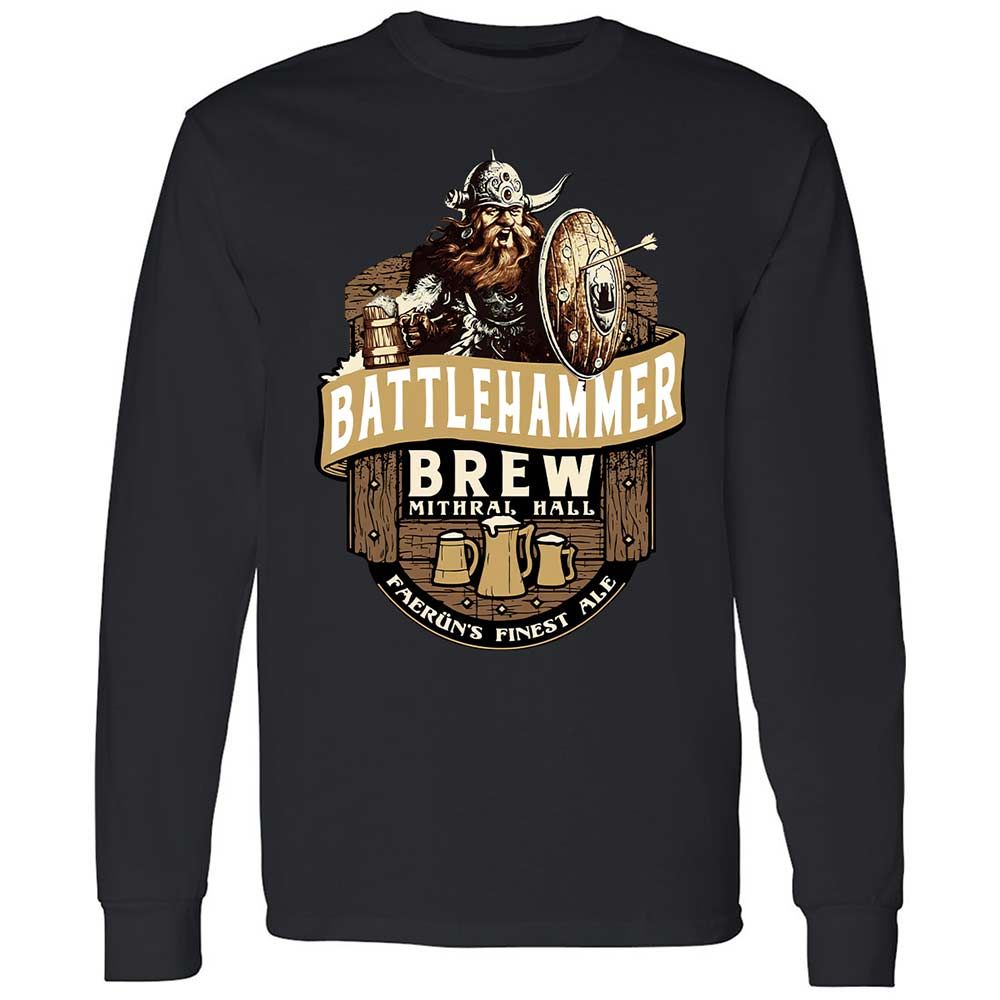 Battlehammer Brew Long Sleeve T-Shirt - Black - 1
