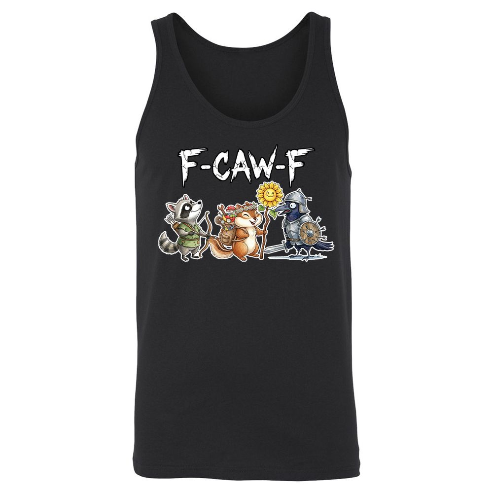 F-CAW-F Adventuring party Unisex Jersey Tank - Black - 1