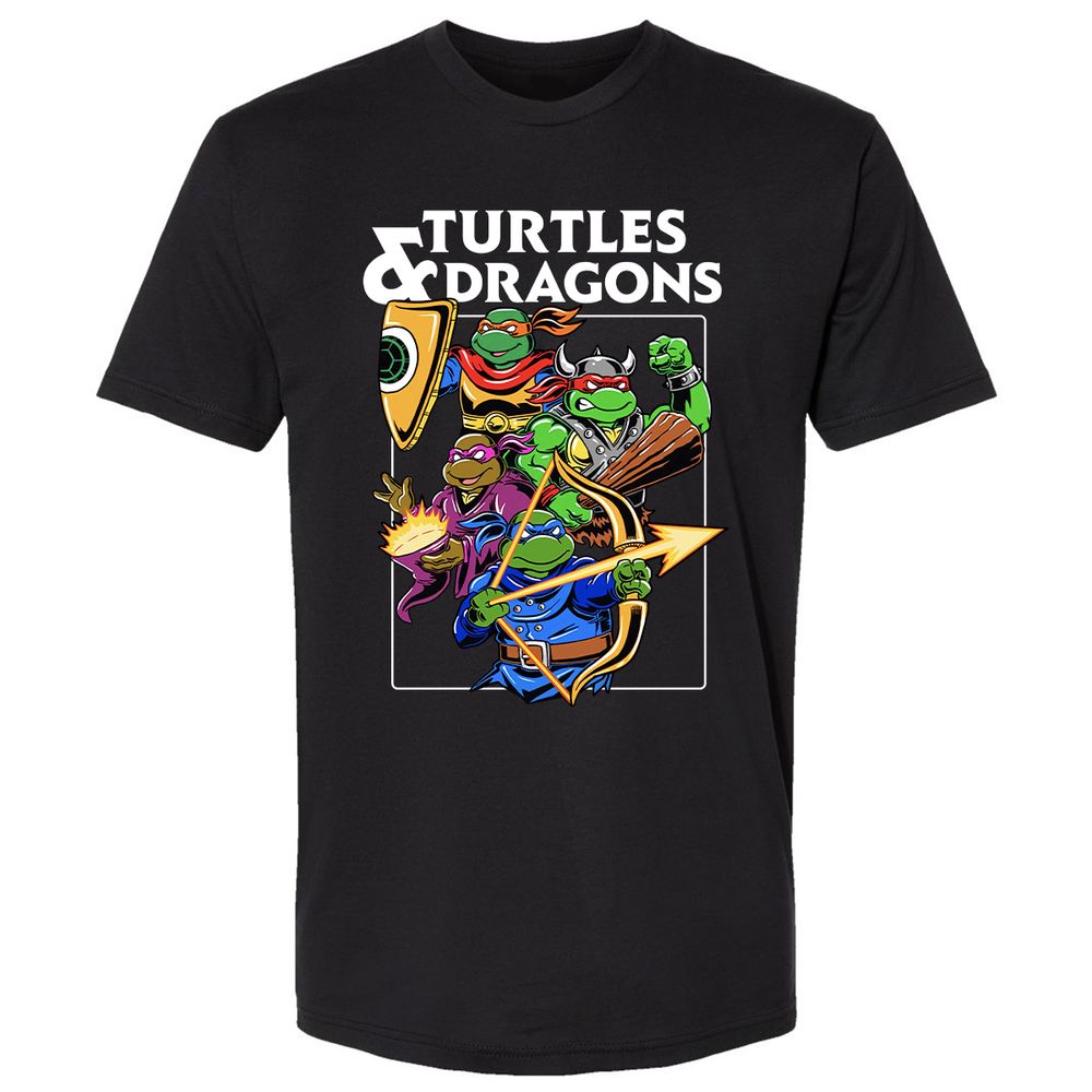 Turtles & Dragons Premium Unisex T-Shirt - Black - 1