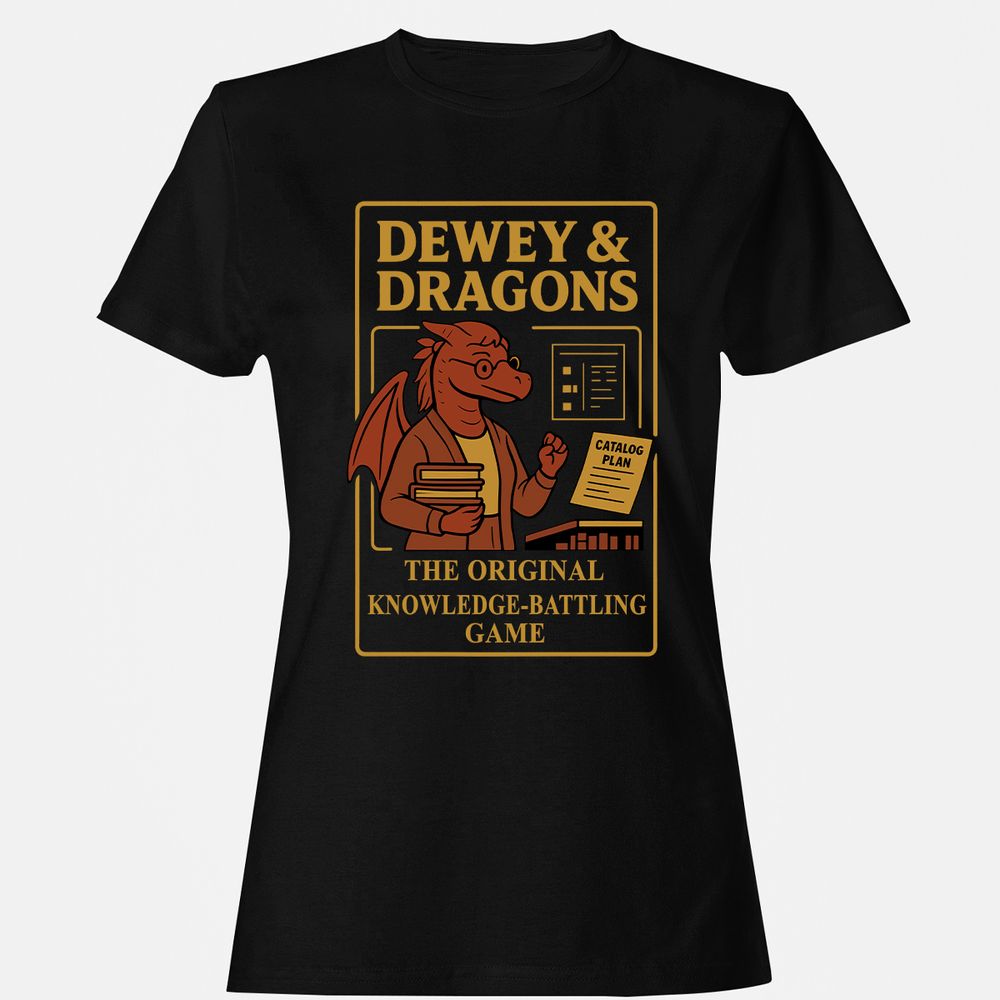 Dewey & Dragons Women's T-Shirt - Black - 1