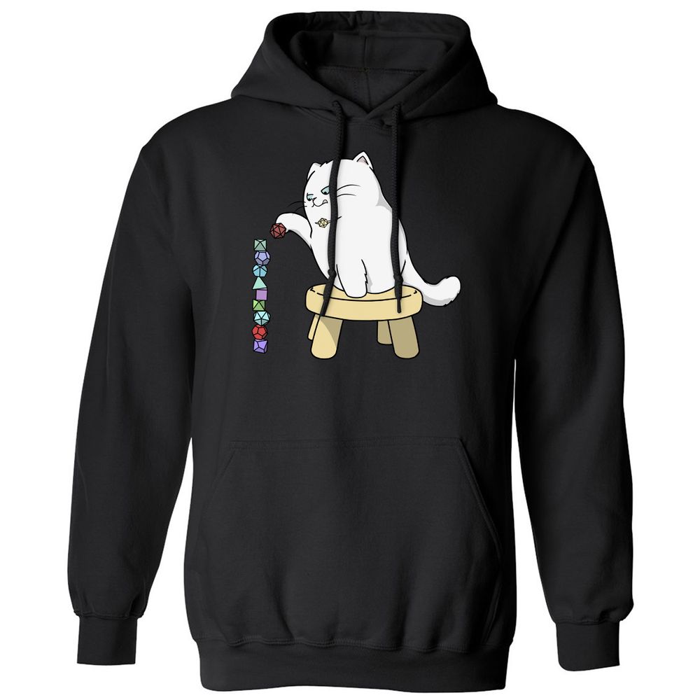 Cat Stacking Dice Classic Unisex Hoodie - Black - 1