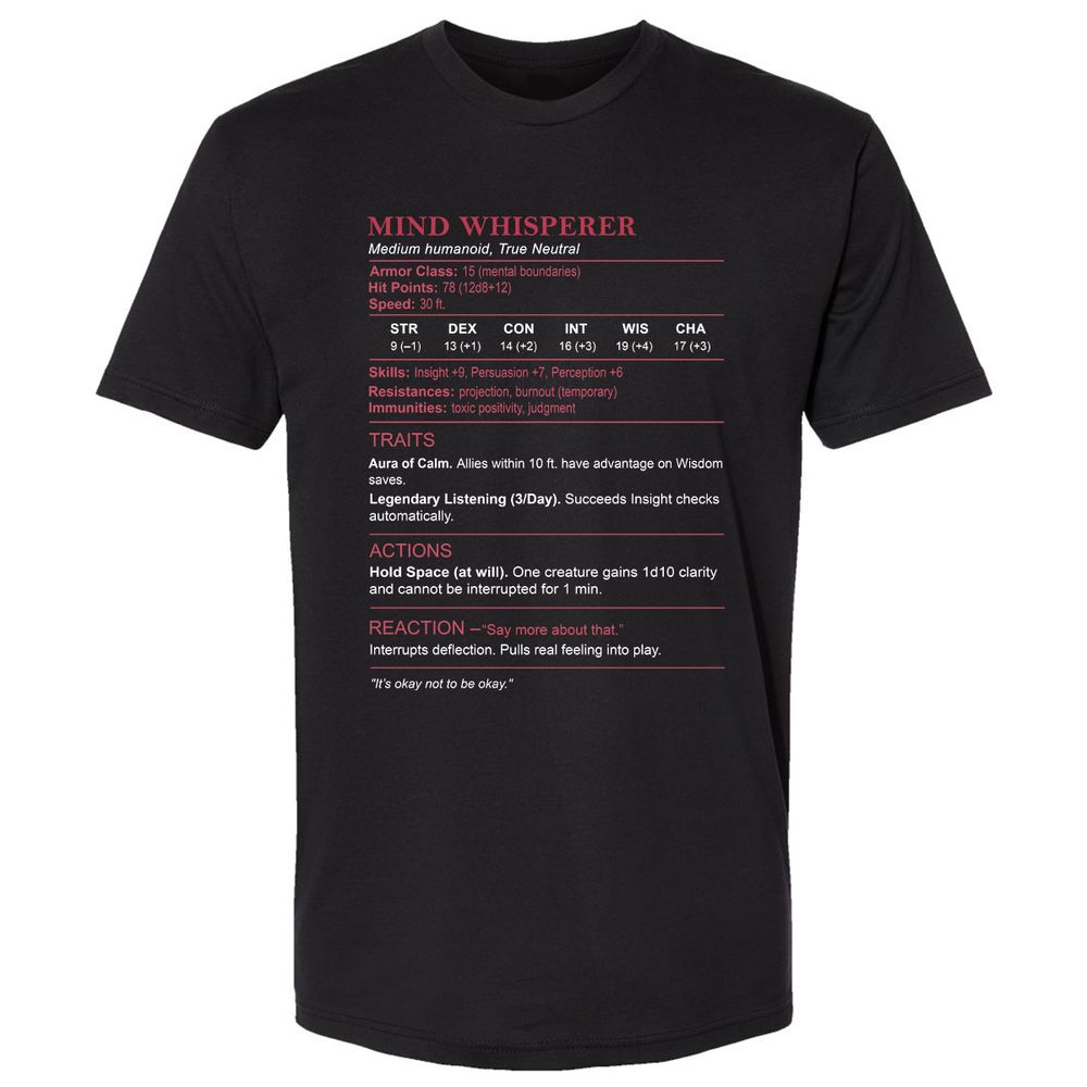 Therapist Stats Premium Unisex T-Shirt - Black - 1