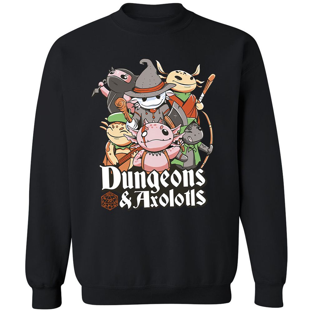 Dungeons And Axolotls Classic Unisex Sweatshirt - Black - 1