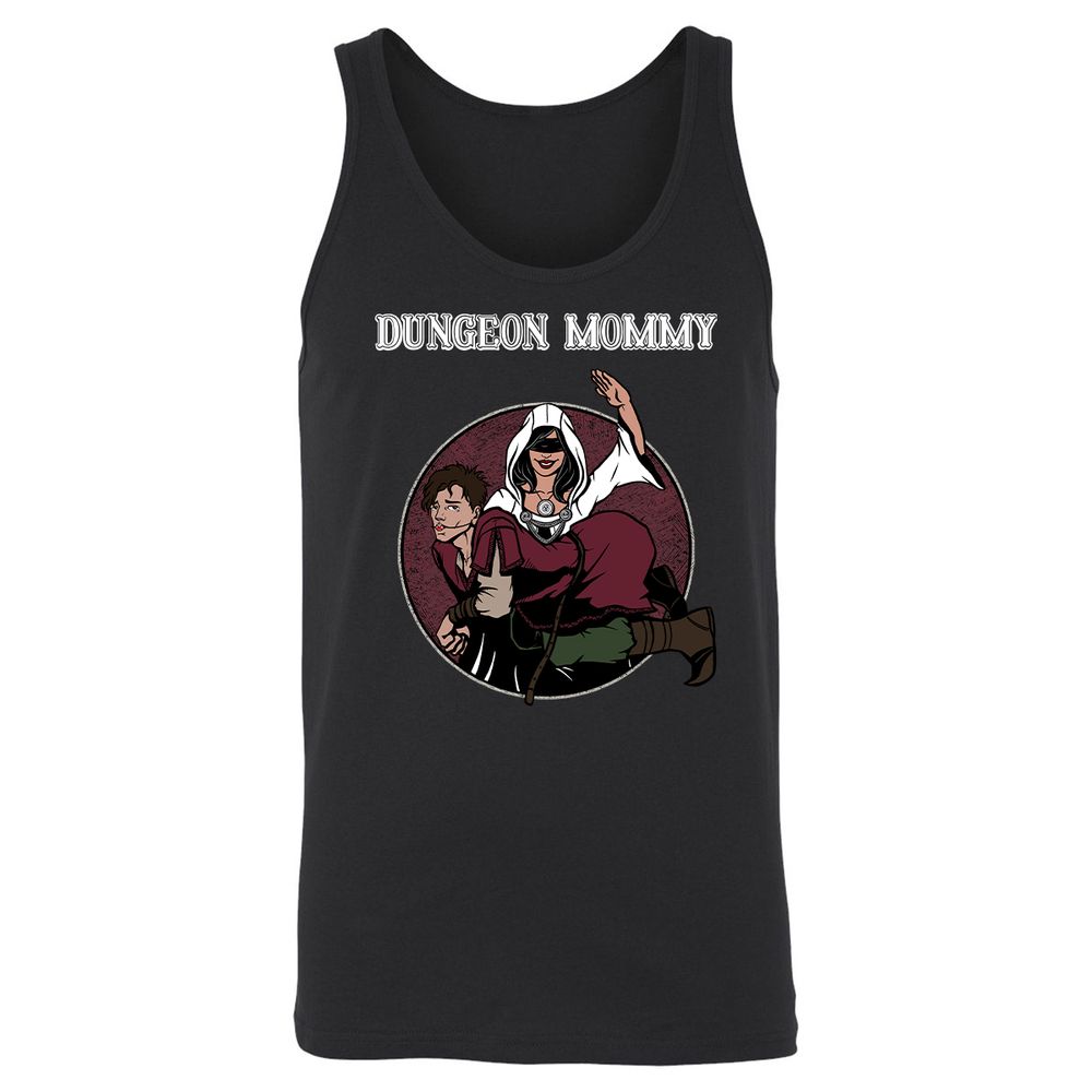 Dominant Dungeon Mommy Unisex Jersey Tank - Black - 1