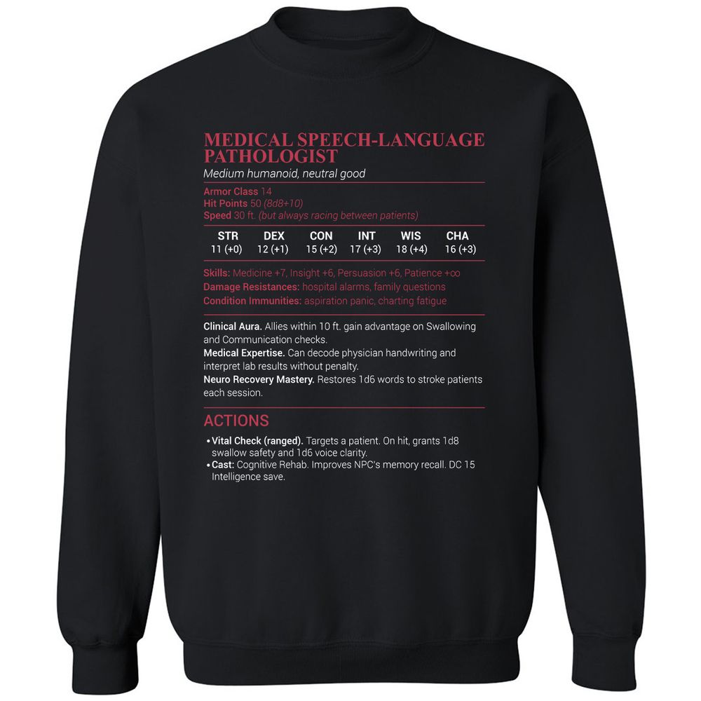 Medical SLP Classic Unisex Sweatshirt - Black - 1