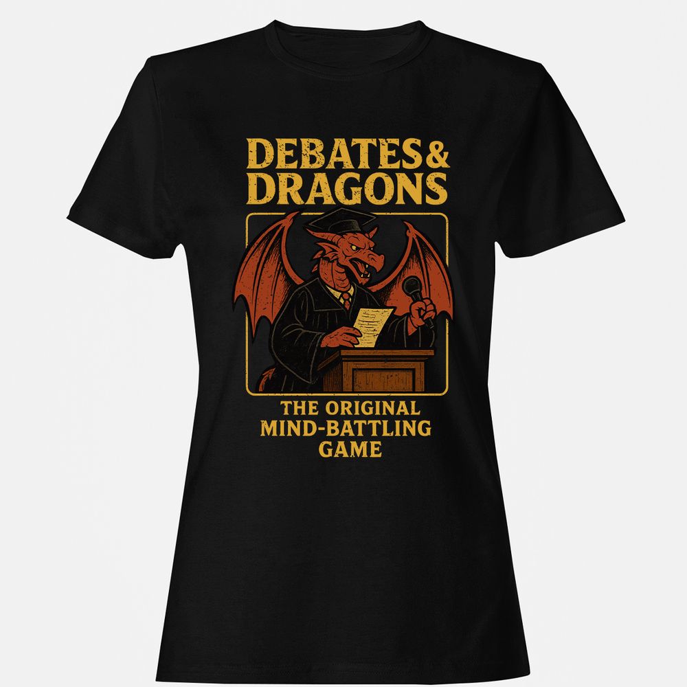 Debates & Dragons Women's T-Shirt - Black - 1