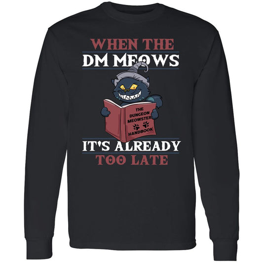 When The DM Meow Long Sleeve T-Shirt - Black - 1