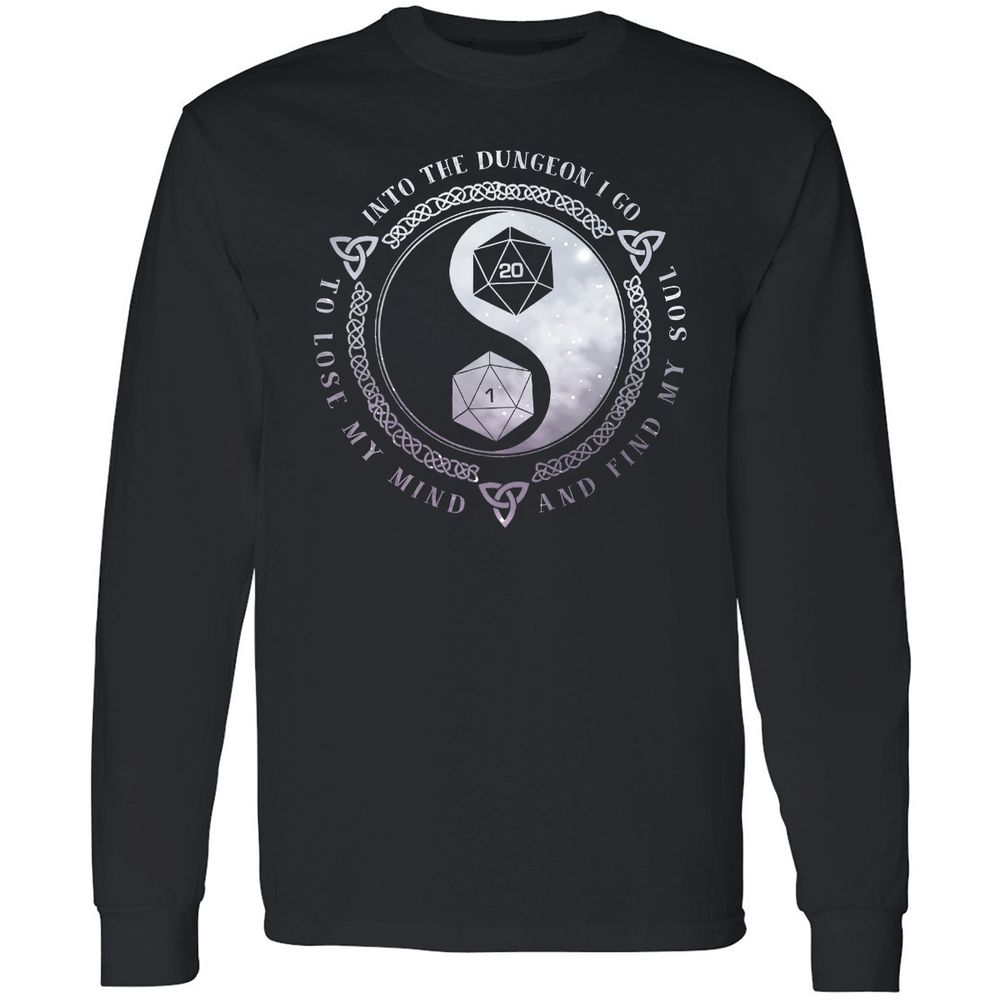 Into The Dungeon I Go Long Sleeve T-Shirt - Black - 1