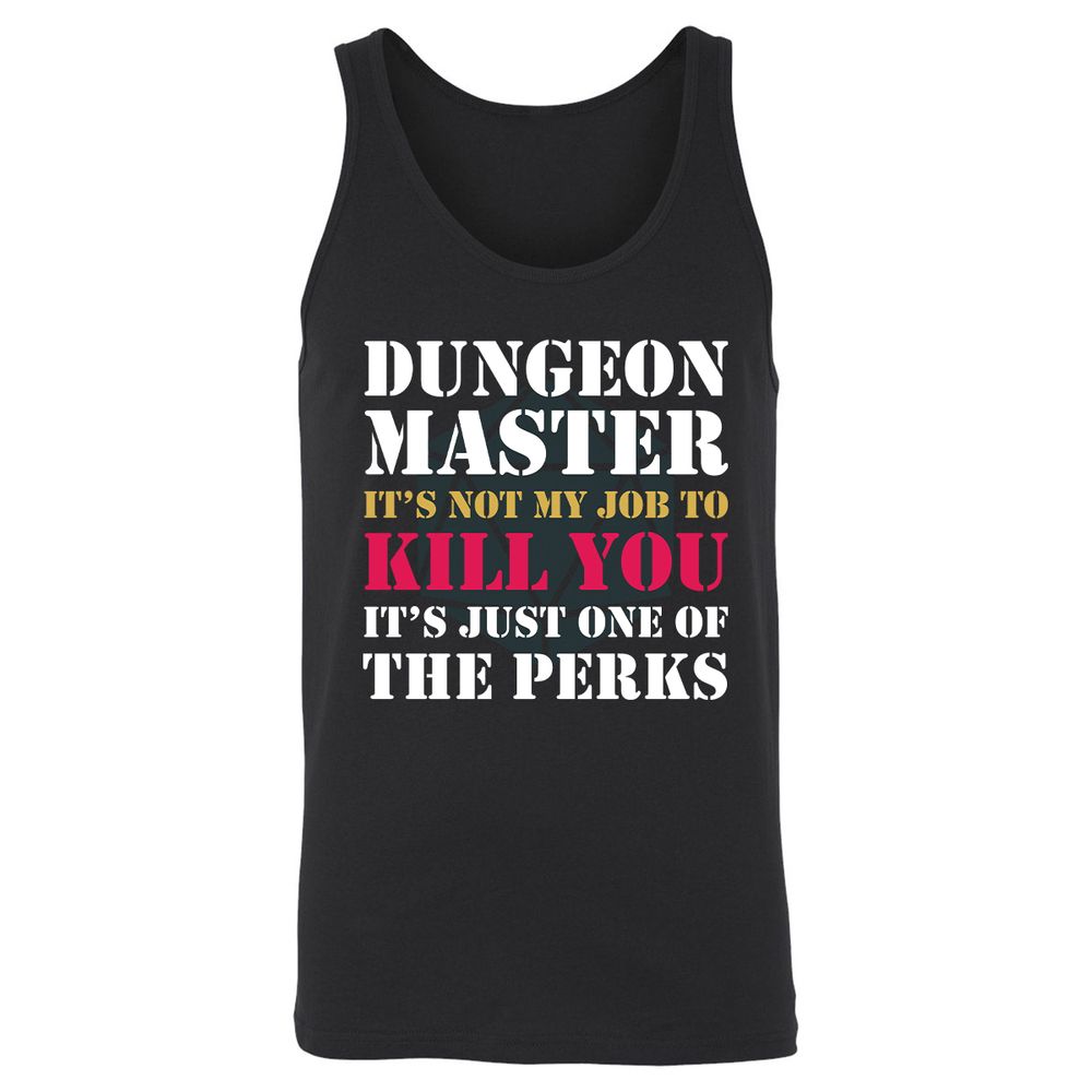 DUNGEON MASTER NOT MY JOB Unisex Jersey Tank - Black - 1