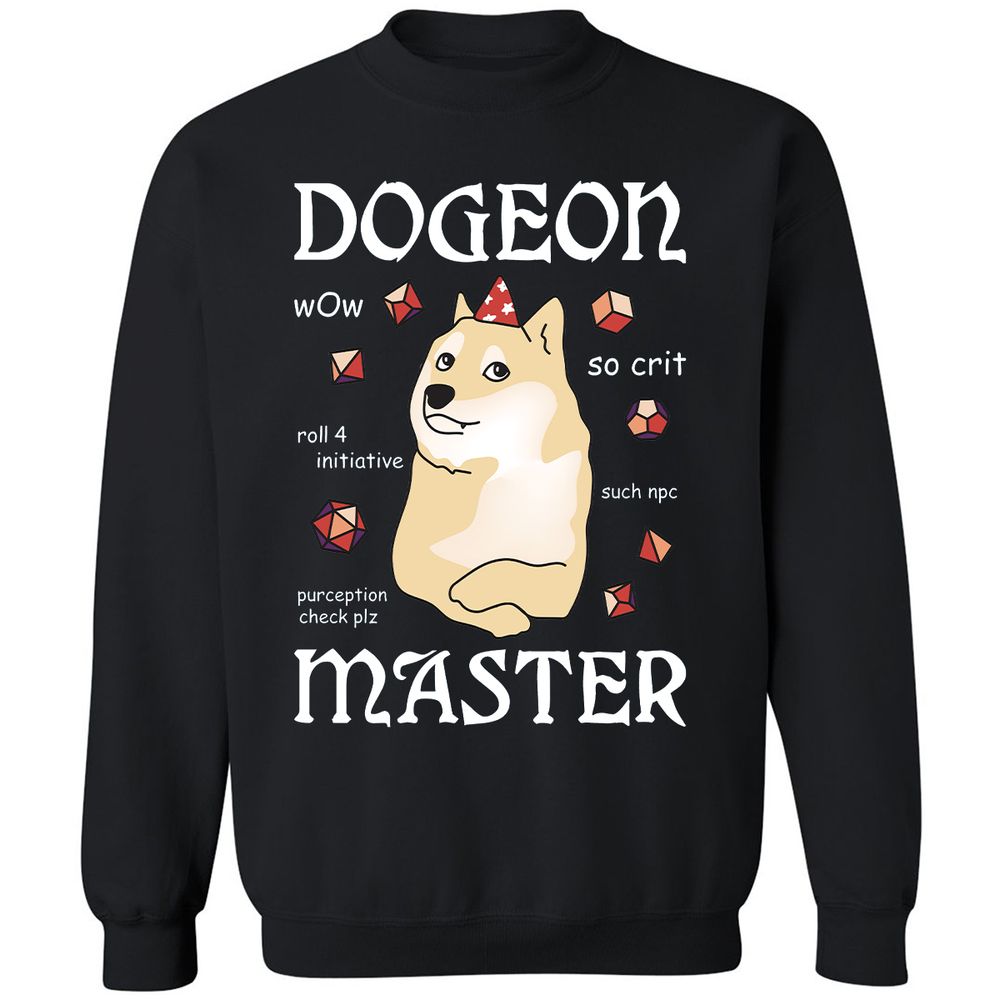 Dogeon Master Classic Unisex Sweatshirt - Black - 1
