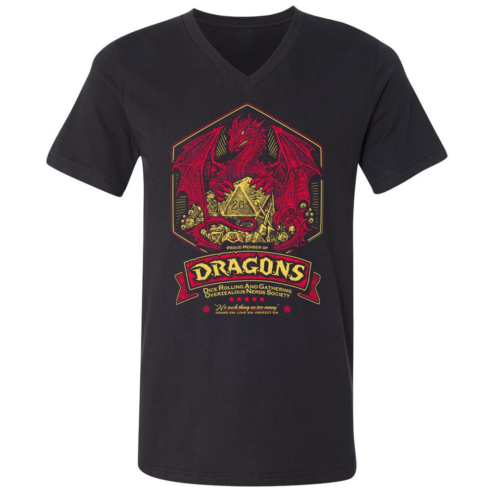 Fantasy Dragon With Dice - Black - 1