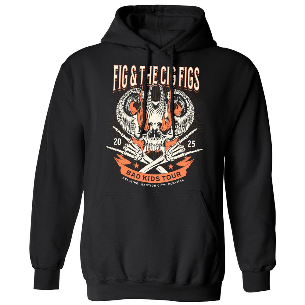 Fig and the Cig Figs, Dimension 20 Classic Unisex Hoodie - Black - 1