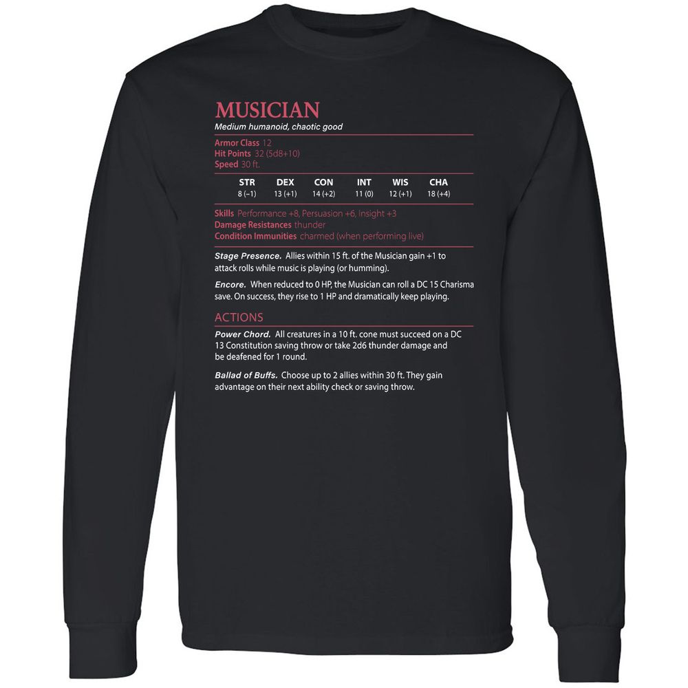 Musician Stats - Black - 1