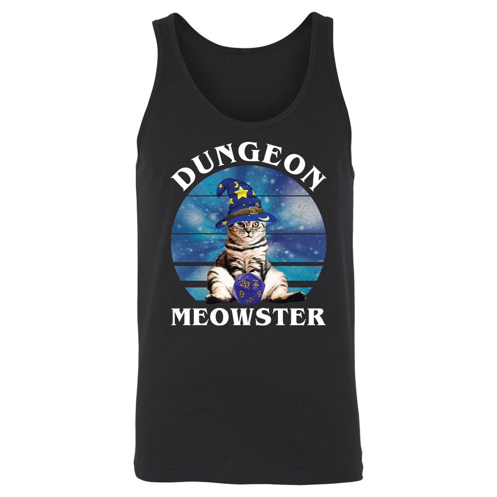 Dungeon Meowster Vintage Unisex Jersey Tank - Black - 1