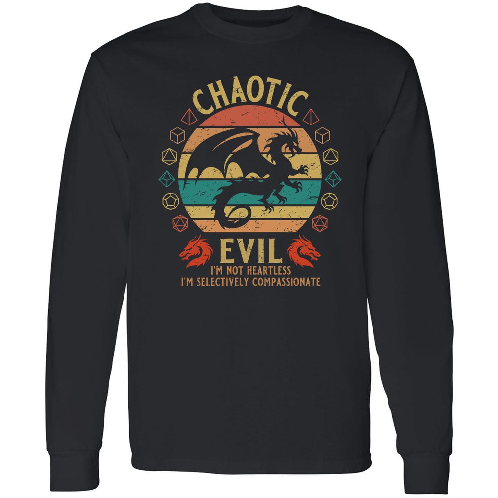 Chaotic Evil Long Sleeve T-Shirt - Black - 1
