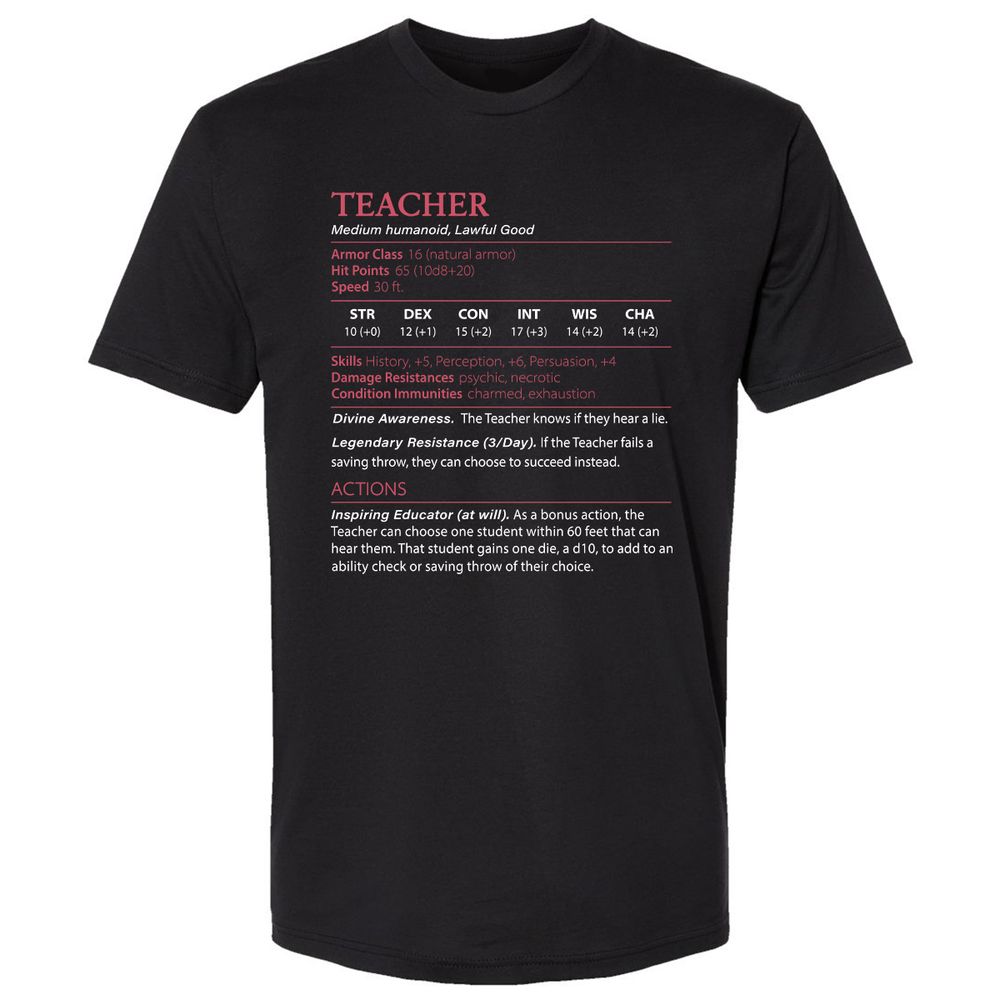 Teacher Premium Unisex T-Shirt - Black - 1