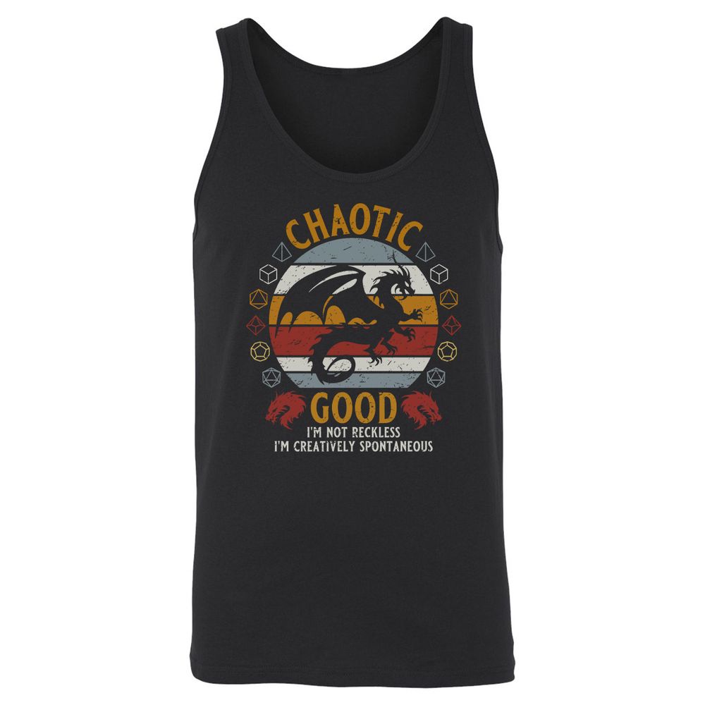 Chaotic Good Unisex Jersey Tank - Black - 1