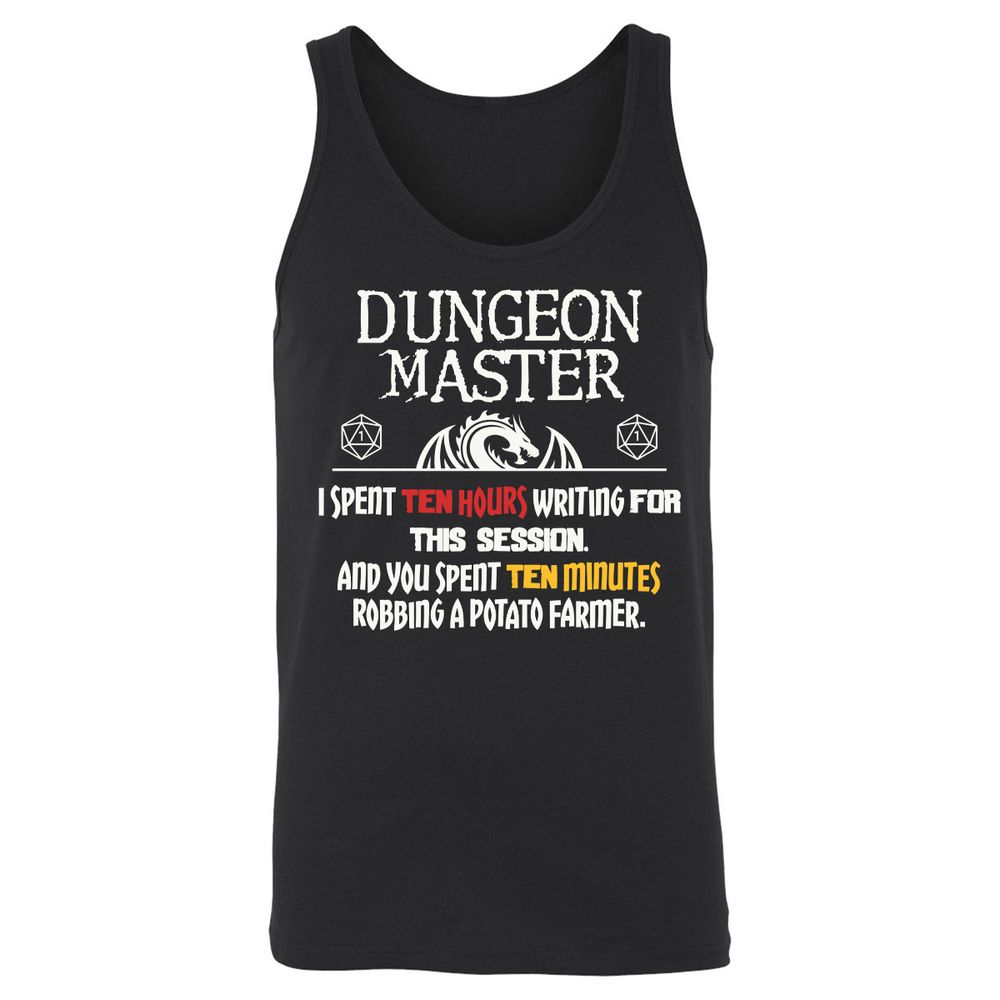 Dungeon Master Chaos Meme Unisex Jersey Tank - Black - 1