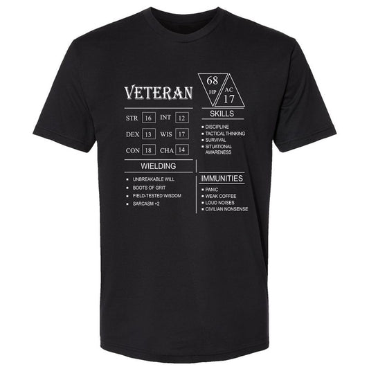 Veteran New Premium Unisex T-Shirt - Black - 1