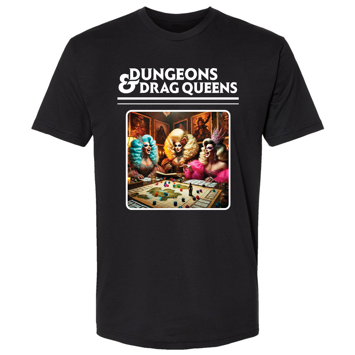 Dungeons & Drag Queens Premium Unisex T-Shirt - Black - 1