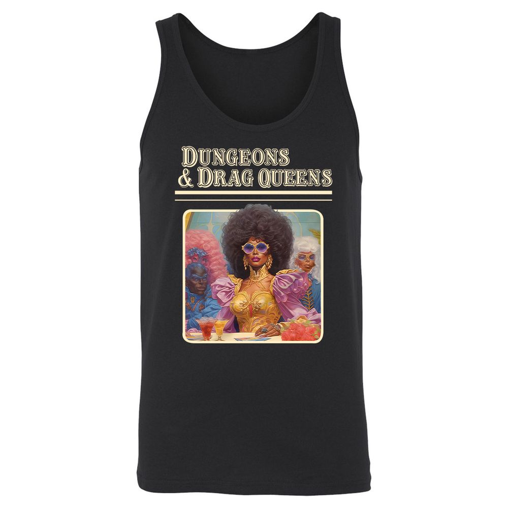 Dungeons & Drag Queens Unisex Jersey Tank - Black - 1