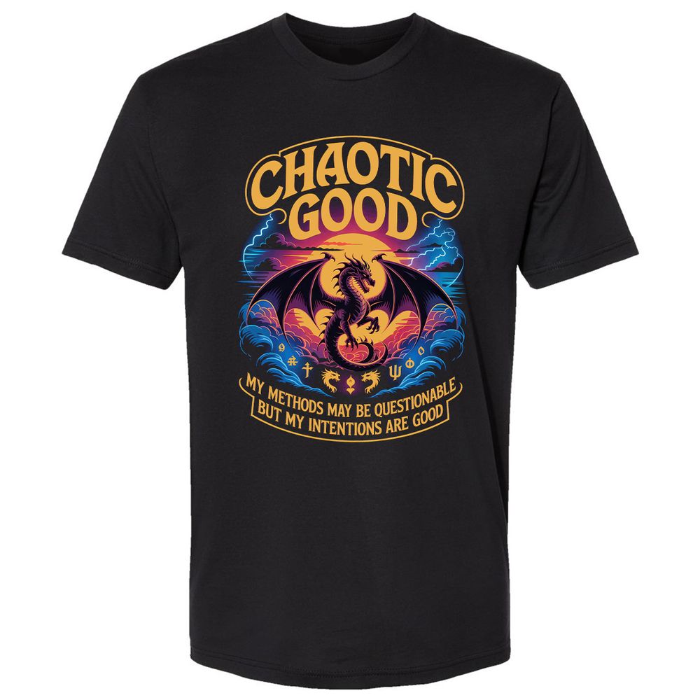 Chaotic Good Premium Unisex T-Shirt - Black - 1