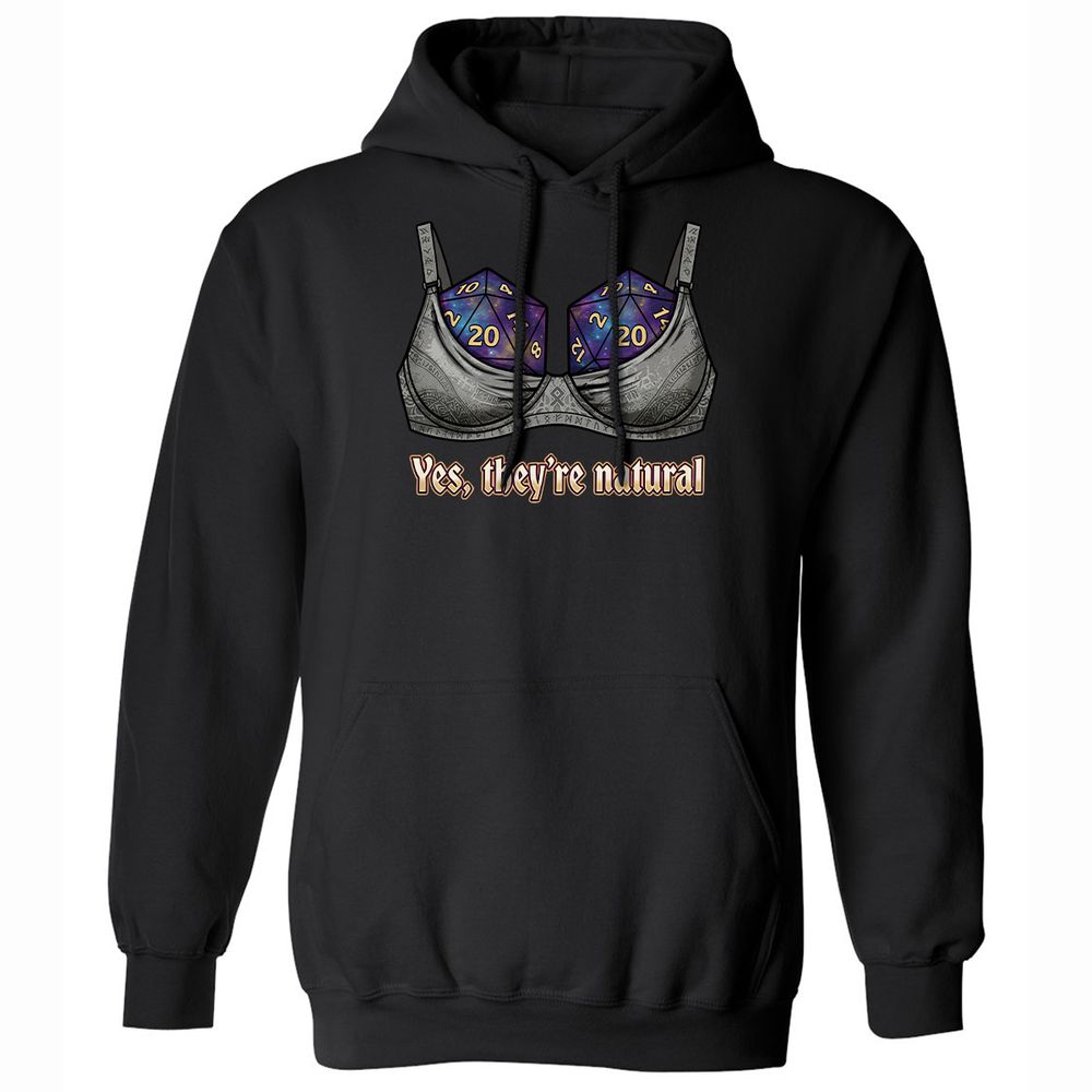 They Are Natural Nat20 Classic Unisex Hoodie - Black - 1