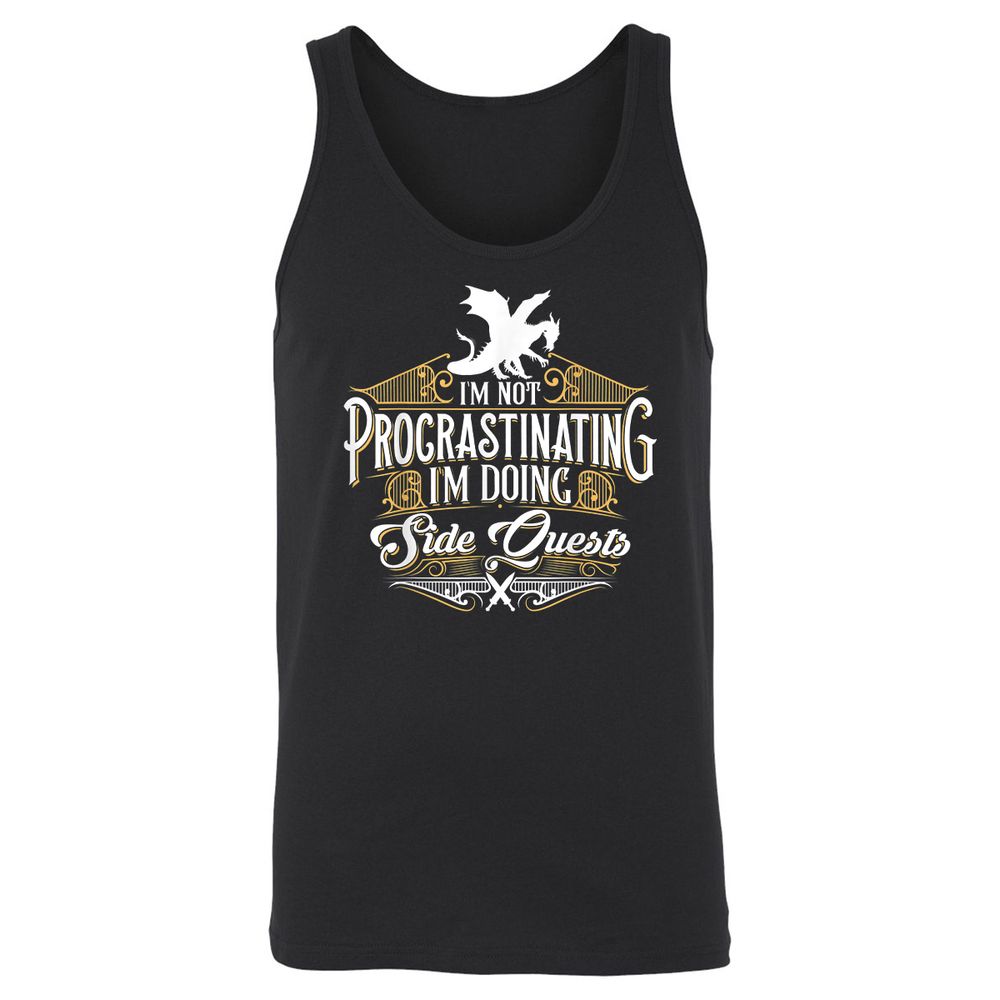 I'm Doing Side Quests Unisex Jersey Tank - Black - 1