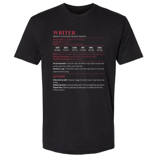 Writer Premium Unisex T-Shirt - Black - 1