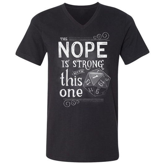 The NOPE is Strong with This One Unisex V-Neck T-Shirt - Black - 1