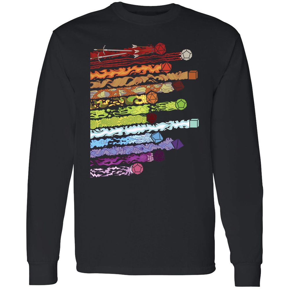 Damage Dices Long Sleeve T-Shirt - Black - 1