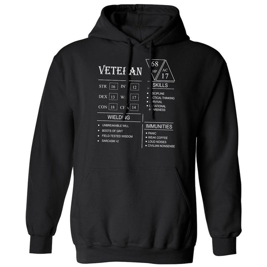 Veteran New Classic Unisex Hoodie - Black - 1