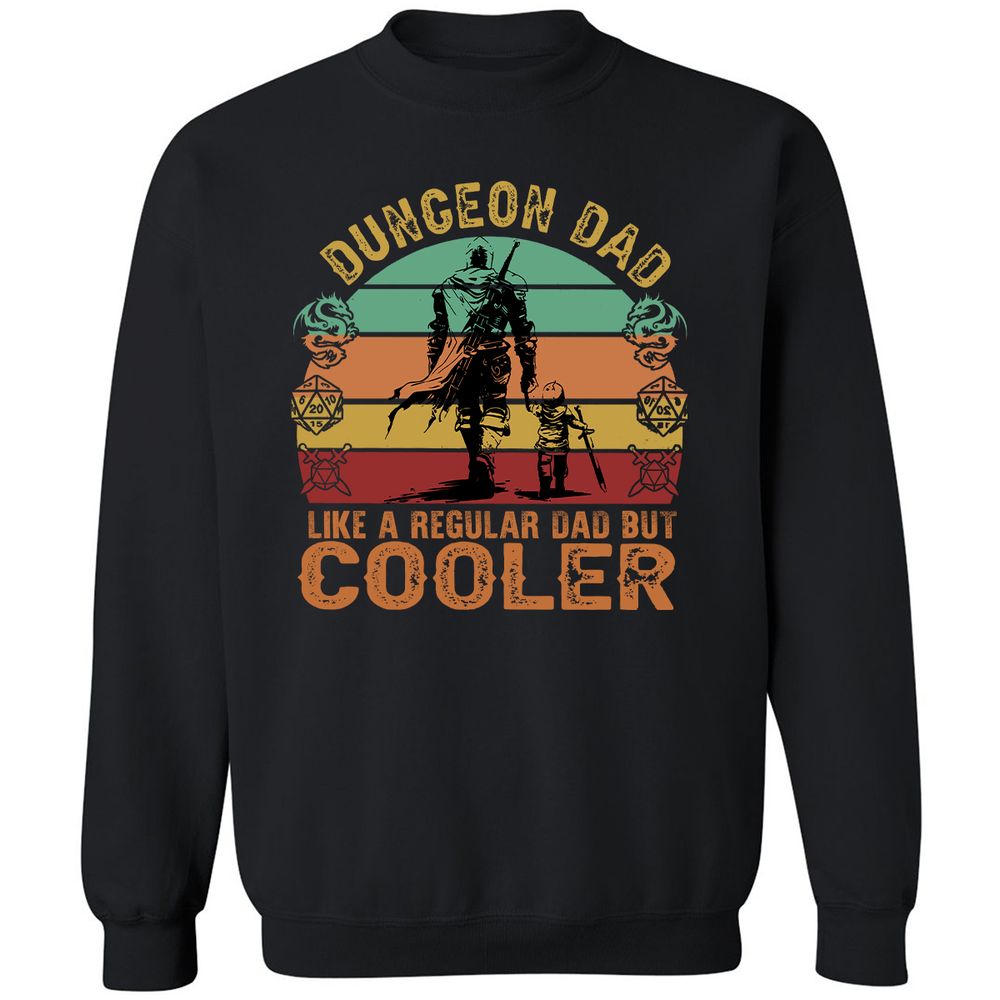 Dungeon Dad Like A Regular Dad Classic Unisex Sweatshirt - Black - 1