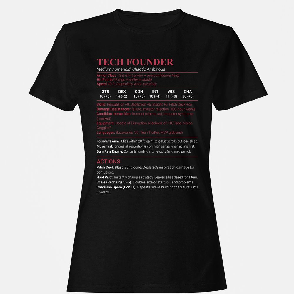 Tech Founder Women's T-Shirt - Black - 1