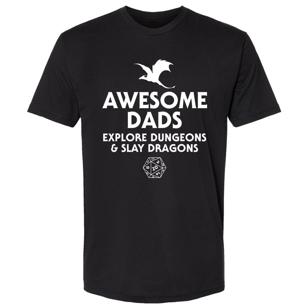 Awesome Dads Slay Dragons Premium Unisex T-Shirt - Black - 1