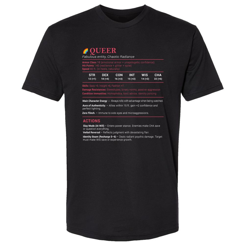 Queer Stats Premium Unisex T-Shirt - Black - 1