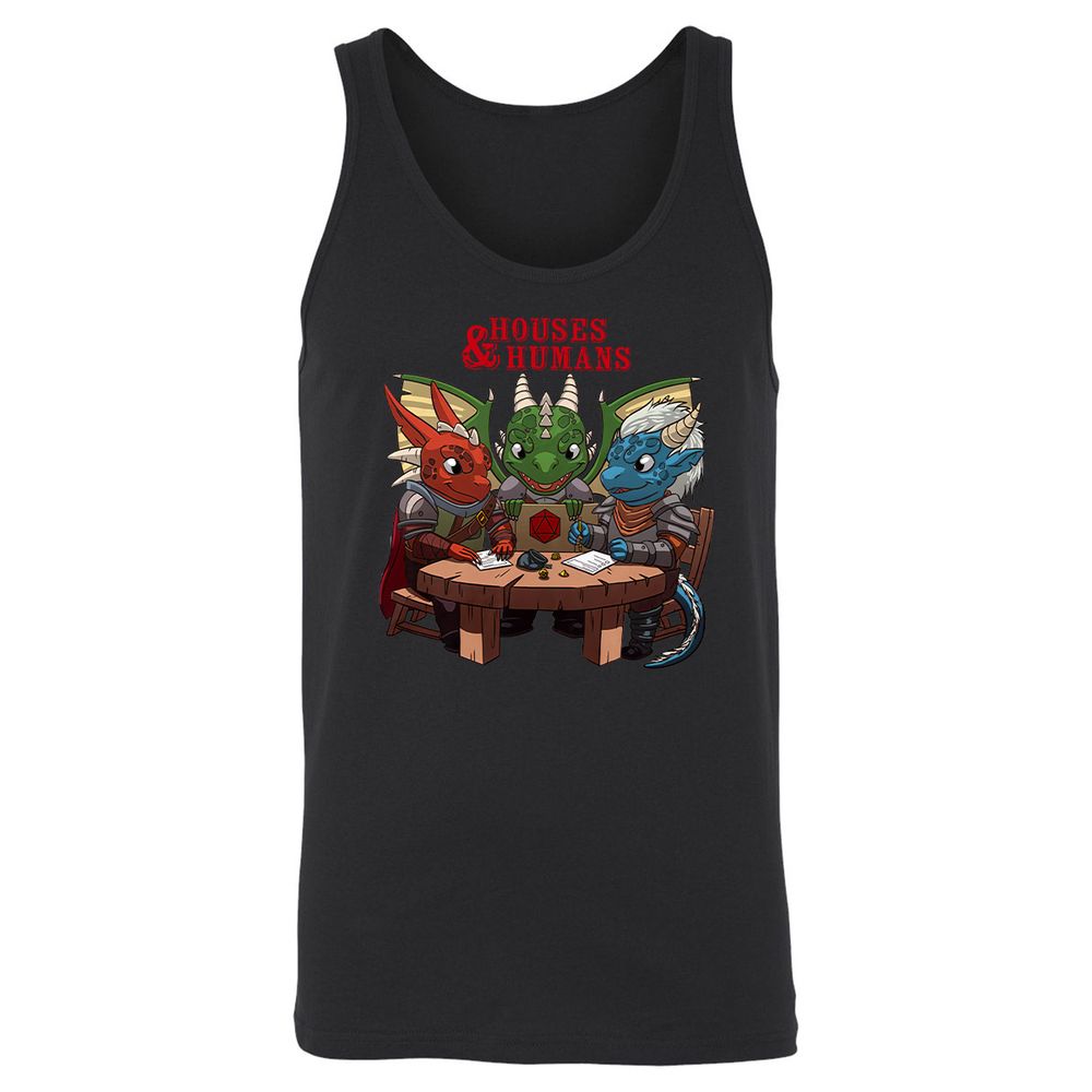 Houses & Humans Unisex Jersey Tank - Black - 1