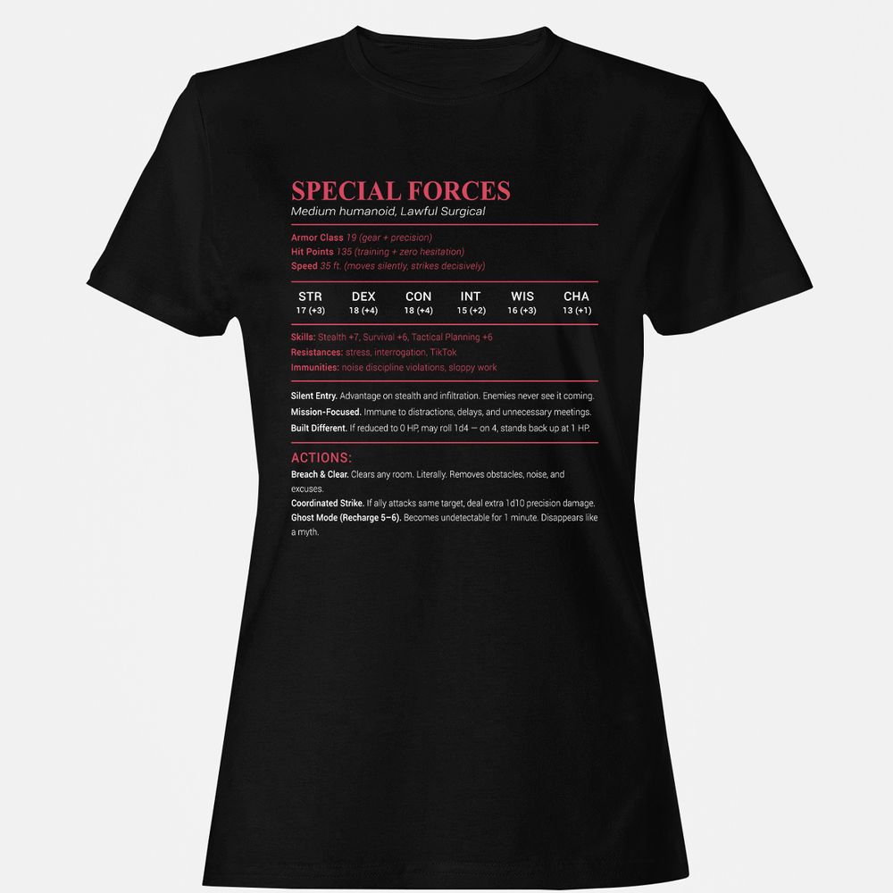 Special Forces Women's T-Shirt - Black - 1