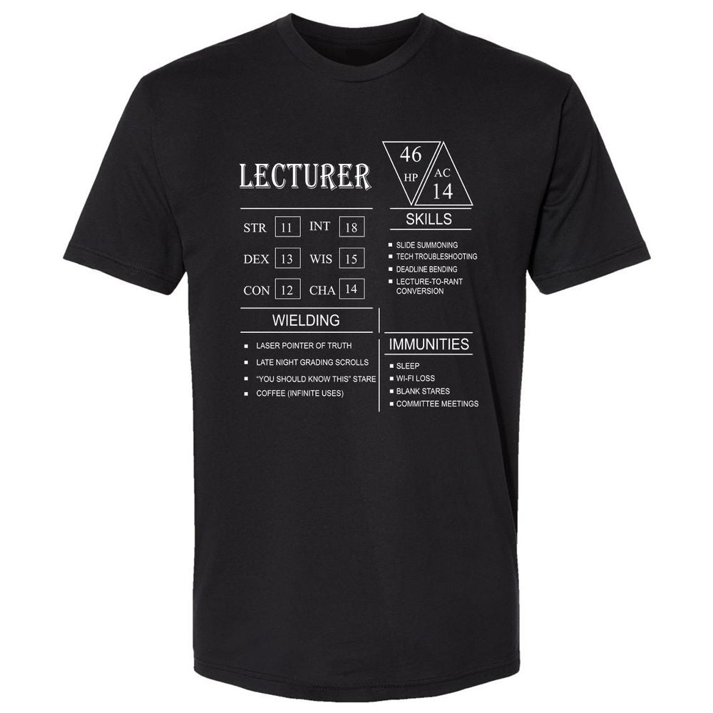 Lecturer New Premium Unisex T-Shirt - Black - 1